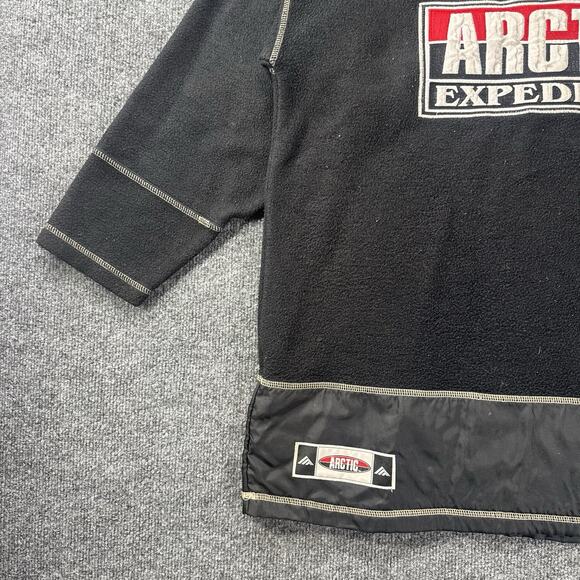 Vintage Arctic Expedition Pullover Fleece Embroidered Baggy Box Fit Size L - Picture 3 of 11